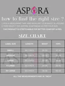 ASPORA Breathable Non-allergic Saree Shapewear With Side Slit