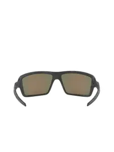 OAKLEY Men UV Protected Red Lens Rectangle Sunglasses - 0OO912991290463