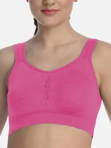 FIMS Pack Of 2 Seamless Non-Wired Non-Padded High-Support Dry-Fit Work-Out Bra