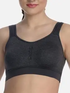 FIMS Pack Of 2 Seamless Non-Wired Non-Padded High-Support Dry-Fit Work-Out Bra