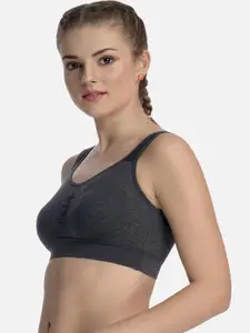 FIMS Seamless Non-Wired Non-Padded High-Support Dry-Fit Work-Out Bra