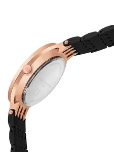 French Connection Women Embellished Dial & Bracelet Style Straps Analogue Watch FCN00063B