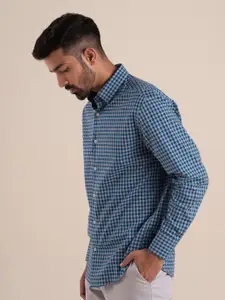 Andamen Classic Slim Fit Gingham Checked Casual Shirt