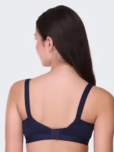 POOJA RAGENEE Pack Of 3 Full Coverage Cotton Bra bq2183d_3p_bl_gry_nblu_28d