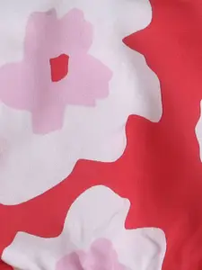 taffykids Girls Printed Halter Neck Top With Skirt