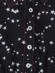 taffykids Girls Printed Pure Cotton Top with Skirt