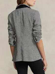 Polo Ralph Lauren Houndstooth Tweed Hacking Printed Single-Breasted Blazer