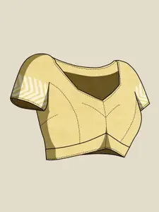 Anouk Yellow Striped Saree