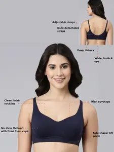 Enamor Padded Non-Wired Full Coverage Ultimate Softness Bamboo Cotton T-Shirt Bra