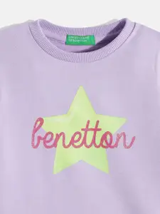 United Colors of Benetton Girls Brand Logo Printed Sweatshirt