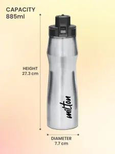 Milton Champ 1000 Silver Toned Leak Proof Stainless Steel Water Bottle 885ML