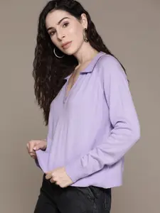 The Roadster Lifestyle Co. Acrylic Solid Relaxed Pullover