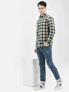 Crimsoune Club Slim Fit Opaque Checked Casual Shirt