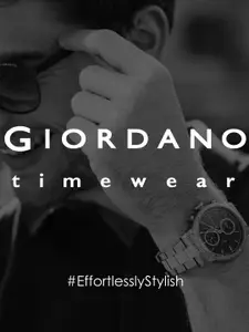 GIORDANO Patterned Dial & Stainless Steel Straps Analogue Watch GZ-50071-44