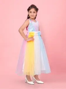 Aarika Girls Embellished Sequined Detailed Gown Dress