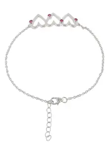Voylla Women Sterling Silver Rhodium-Plated Charm Bracelet