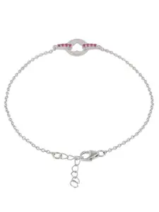 Voylla Women Sterling Silver Rhodium-Plated Charm Bracelet