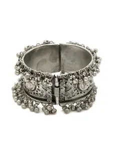 YouBella Women Silver-Plated Cuff Bracelet