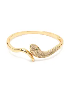 YouBella Women Gold-Plated Bangle-Style Snake Motif Bracelet
