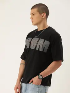 Kook N Keech Graphic Printed Drop-Shoulder Sleeves Pure Cotton Oversized T-shirt