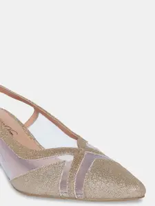 Forever Glam by Pantaloons Embellished Kitten Heel Mules