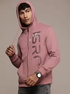 WROGN Men Printed Hooded Sweatshirt