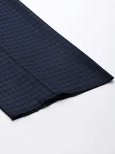 Van Heusen Men Checked Slim Fit Formal Trousers