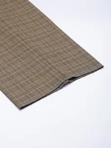 Van Heusen Men Textured Slim Fit Formal Trousers