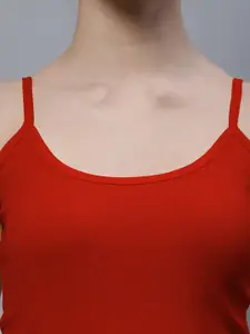 FBAR Pack Of 2 Shoulder Straps Non Padded Pure Cotton Bio Wash Camisoles