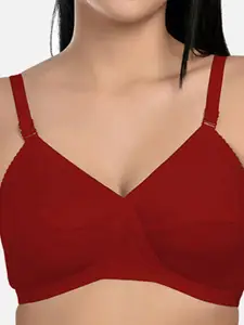 StyFun Pack of 2 All Day Comfort Full Coverage Bra  LS_Cross_Bra_RedMaroon_B