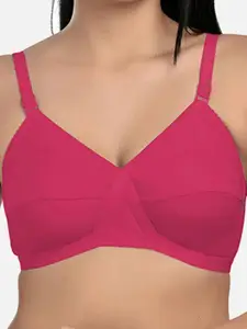 StyFun Pack of 3 All Day Comfort Full Coverage Bra LS_Cross_Bra_BlackPinkMaroon_B