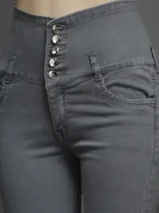 BAESD Women Slim Fit Clean Look High Rise Cropped Organic Cotton Jeans