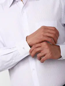 Van Heusen Vertical Striped Pure Cotton Formal Shirt