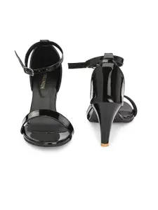 CLOG LONDON Open Toe Kitten Heels With Backstrap