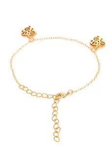 Voylla Women Gold-Plated Hearts Charm Bracelet