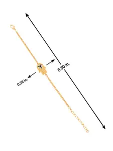 Voylla Women Gold-Plated Enamelled Link Bracelet