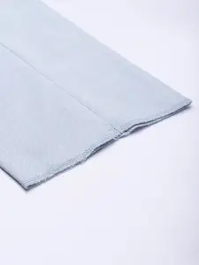 Peter England Men Textured Slim Fit Formal Trousers