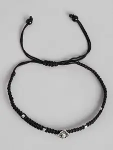 Zavya Women Set of 2 Rhodium-Plated Beaded Sterling Silver Anklets