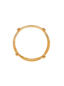 Voylla Set Of 2 Gold-Plated Stone Studded Bangles