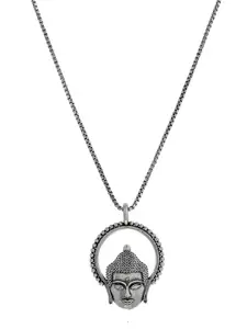 Voylla Silver-Plated Bodhi Budha Pendant