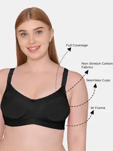 Souminie Pack Of 2 Non Wired Non Padded Seamless Cotton Minimizer Bra With All Day Comfort