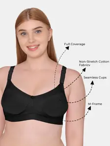 Souminie Pack Of 2 Non Wired Non Padded Seamless Cotton Minimizer Bra With All Day Comfort