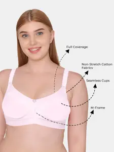 Souminie Pack Of 2 Non Wired Non Padded Seamless Cotton Minimizer Bra With All Day Comfort