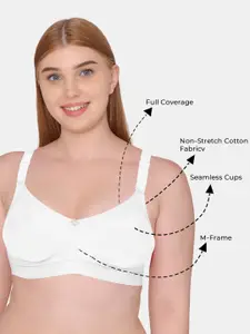 Souminie Pack Of 2 Non Wired Non Padded Seamless Cotton Minimizer Bra With All Day Comfort