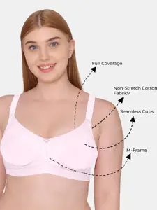 Souminie Pack Of 2 Non Wired Non Padded Seamless Cotton Minimizer Bra With All Day Comfort