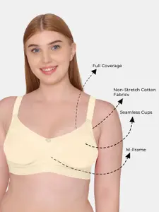 Souminie Pack Of 2 Non Wired Non Padded Seamless Cotton Minimizer Bra With All Day Comfort