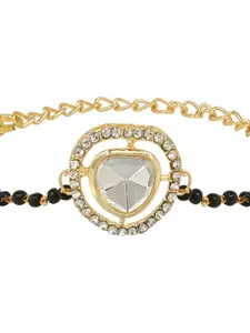 I Jewels Women Gold-Plated Mangalsutra Charm Bracelet