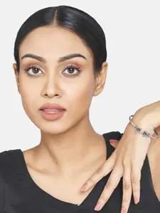 ATIBELLE Set Of 2 Silver-Plated German Silver Bangle-Style Bracelets