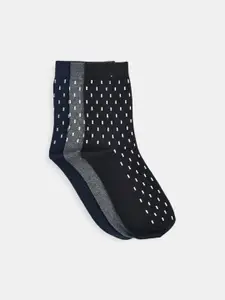 BYFORD by Pantaloons Men Pack Of 3 Assorted Above Ankle Length Socks