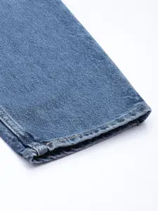 Levis Women 80's Mom Loose Tapered Fit High-Rise Heavy Fade Pure Cotton Jeans